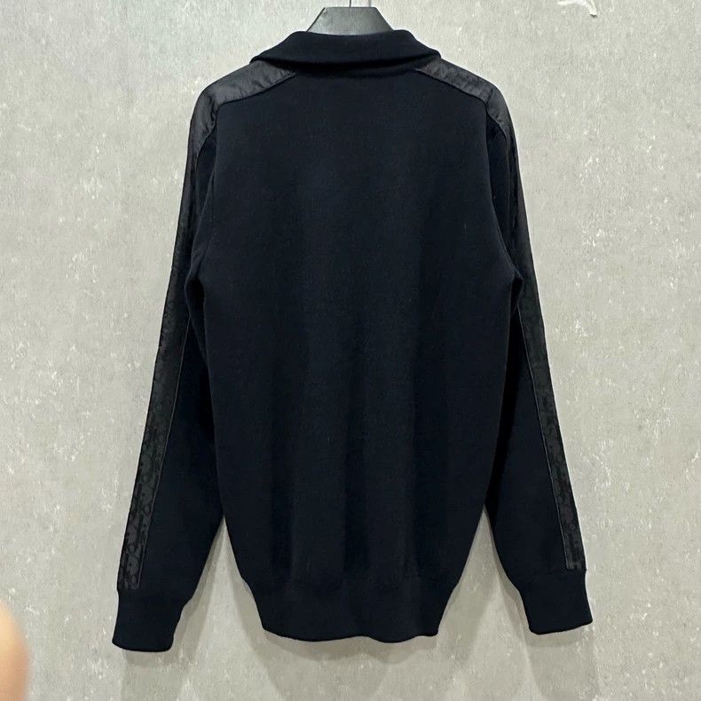 Dior Dior navy blue logo patchwork wool zip-up jacket - dmc Size US S / EU 44-46 / 1 - 2 Thumbnail