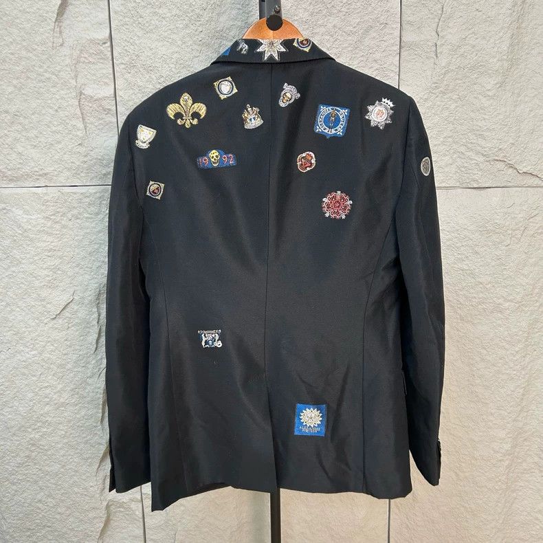 Alexander McQueen Alexander McQueen Embroidered Badge Blazer - dmc Size US L / EU 52-54 / 3 - 2 Thumbnail