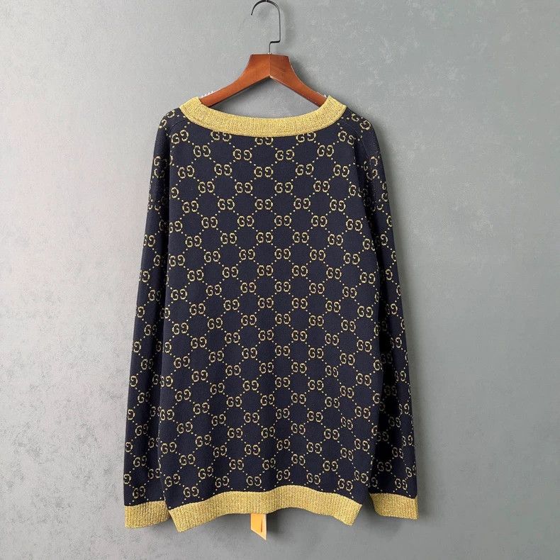 Gucci Gucci Logo Jacquard V-Neck Cardigan - dmc Size US L / EU 52-54 / 3 - 2 Thumbnail