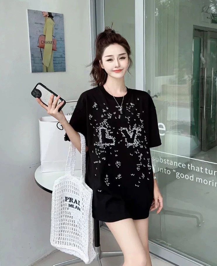 Louis Vuitton Louis Vuitton Black Printed Short Sleeve Tee - dmc Size US L / EU 52-54 / 3 - 5 Thumbnail