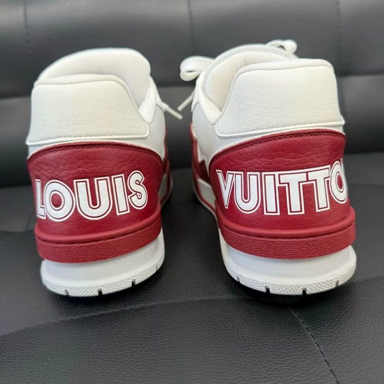 Louis Vuitton Louis Vuitton Trainer White Red Low-Top Sneakers - dmc Size US 8 / EU 41 - 9 Thumbnail