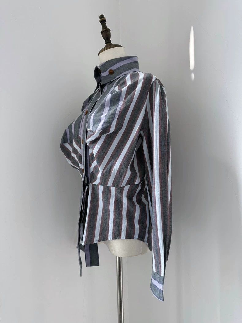 Vivienne Westwood Vivienne Westwood Striped Long Sleeve Shirt - dmc Size US S / EU 44-46 / 1 - 3 Thumbnail