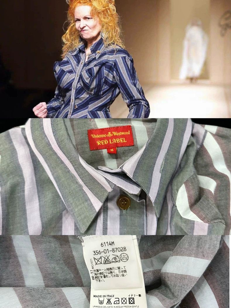 Vivienne Westwood Vivienne Westwood Striped Long Sleeve Shirt - dmc Size US S / EU 44-46 / 1 - 8 Thumbnail