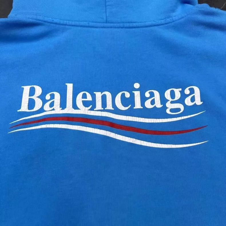 Balenciaga Balenciaga Distressed Blue Coca-Cola Hoodie - dmc Size US XS / EU 42 / 0 - 3 Thumbnail