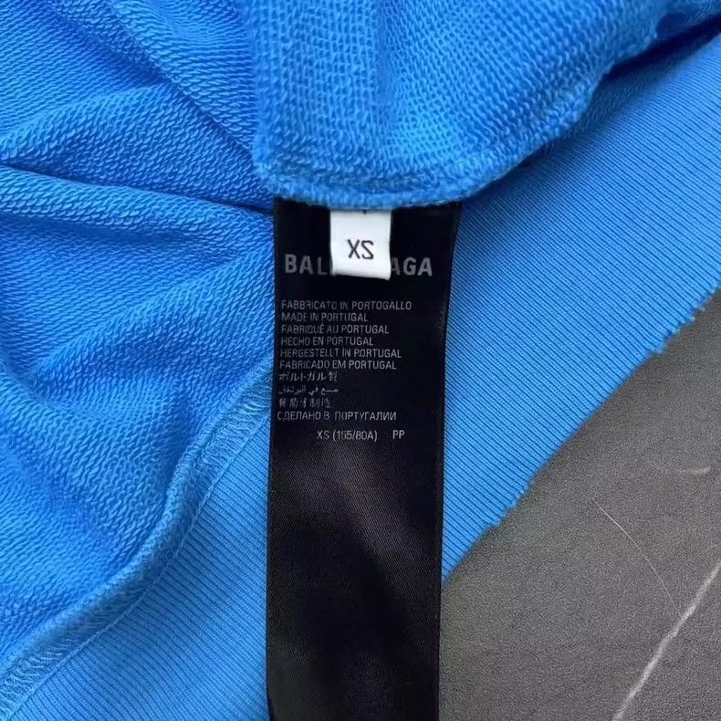 Balenciaga Balenciaga Distressed Blue Coca-Cola Hoodie - dmc Size US XS / EU 42 / 0 - 5 Thumbnail