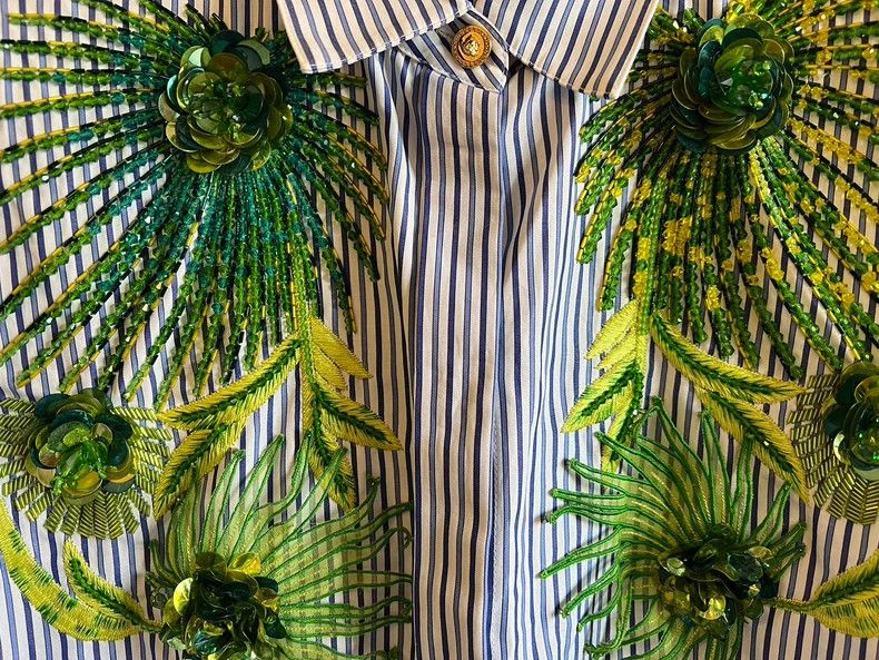 Versace Versace Jungle Embroidered Button-Up Shirt - dmc Size US M / EU 48-50 / 2 - 3 Thumbnail