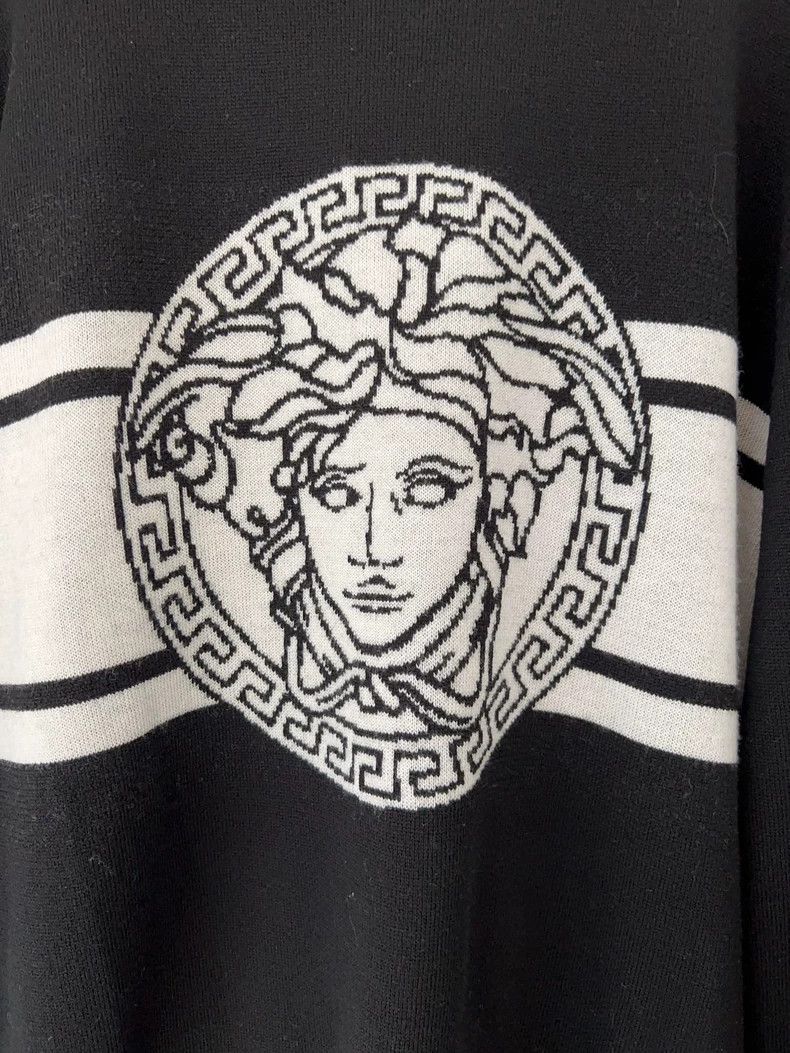 Versace Versace Black Wool Zip-Up Sweater - dmc Size US L / EU 52-54 / 3 - 4 Thumbnail