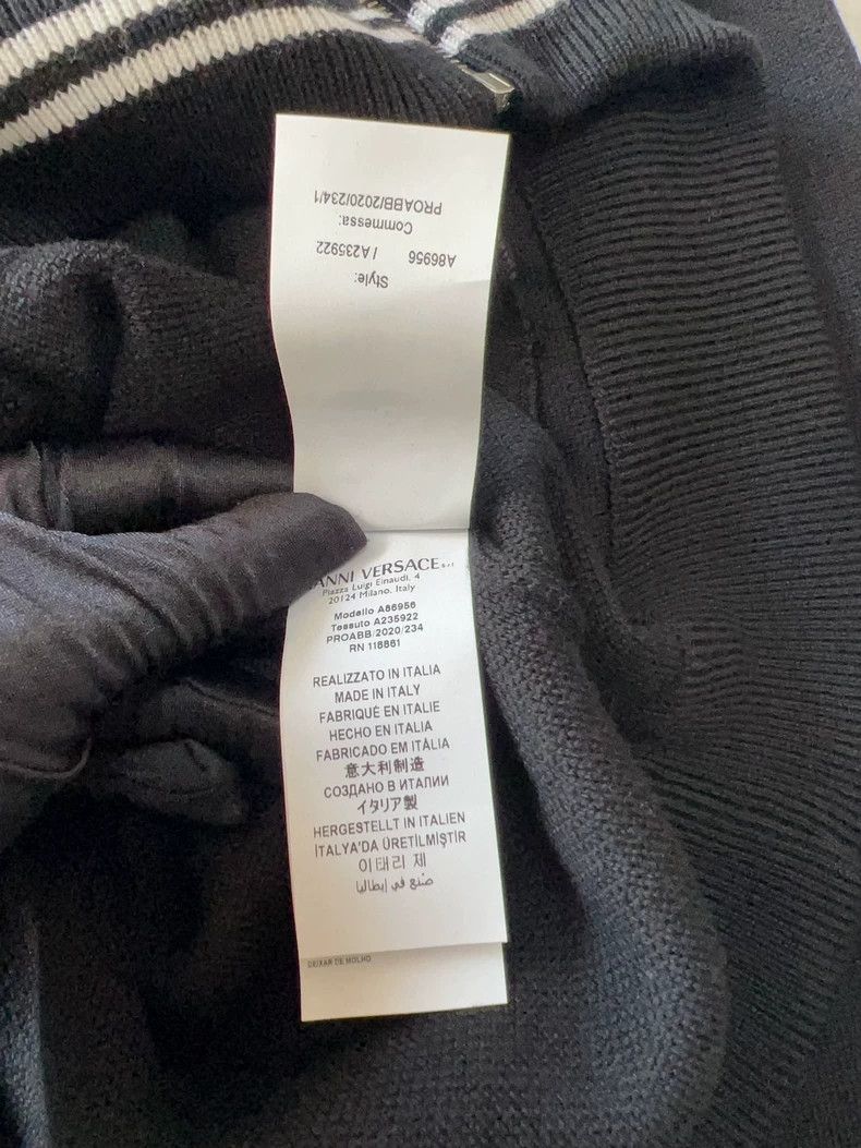 Versace Versace Black Wool Zip-Up Sweater - dmc Size US L / EU 52-54 / 3 - 7 Thumbnail