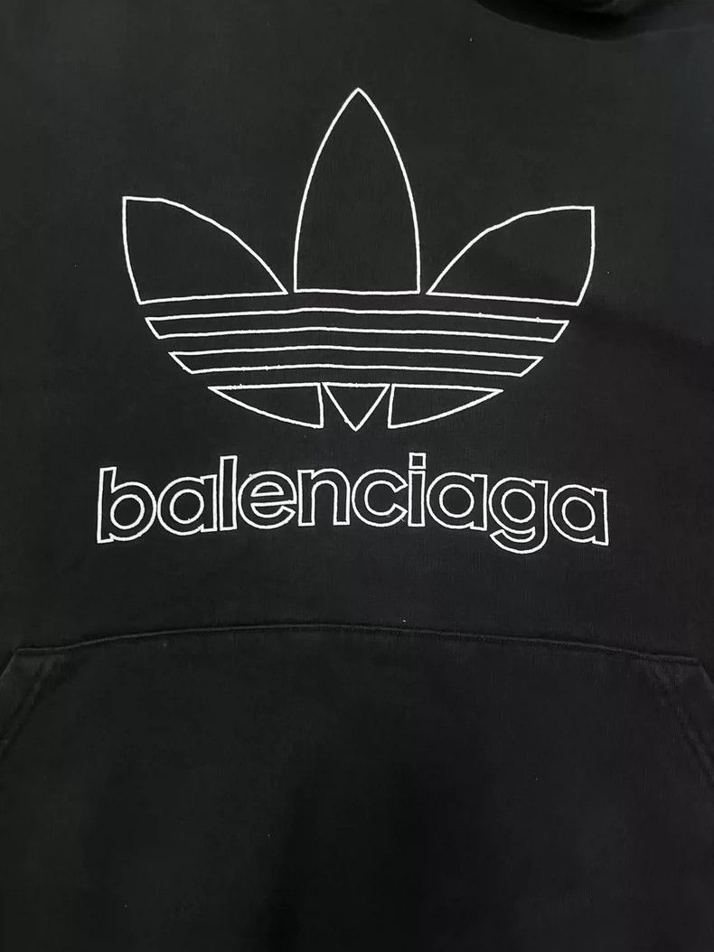 Balenciaga Balenciaga x Adidas Logo Print Hoodie - dmc Size US M / EU 48-50 / 2 - 3 Thumbnail