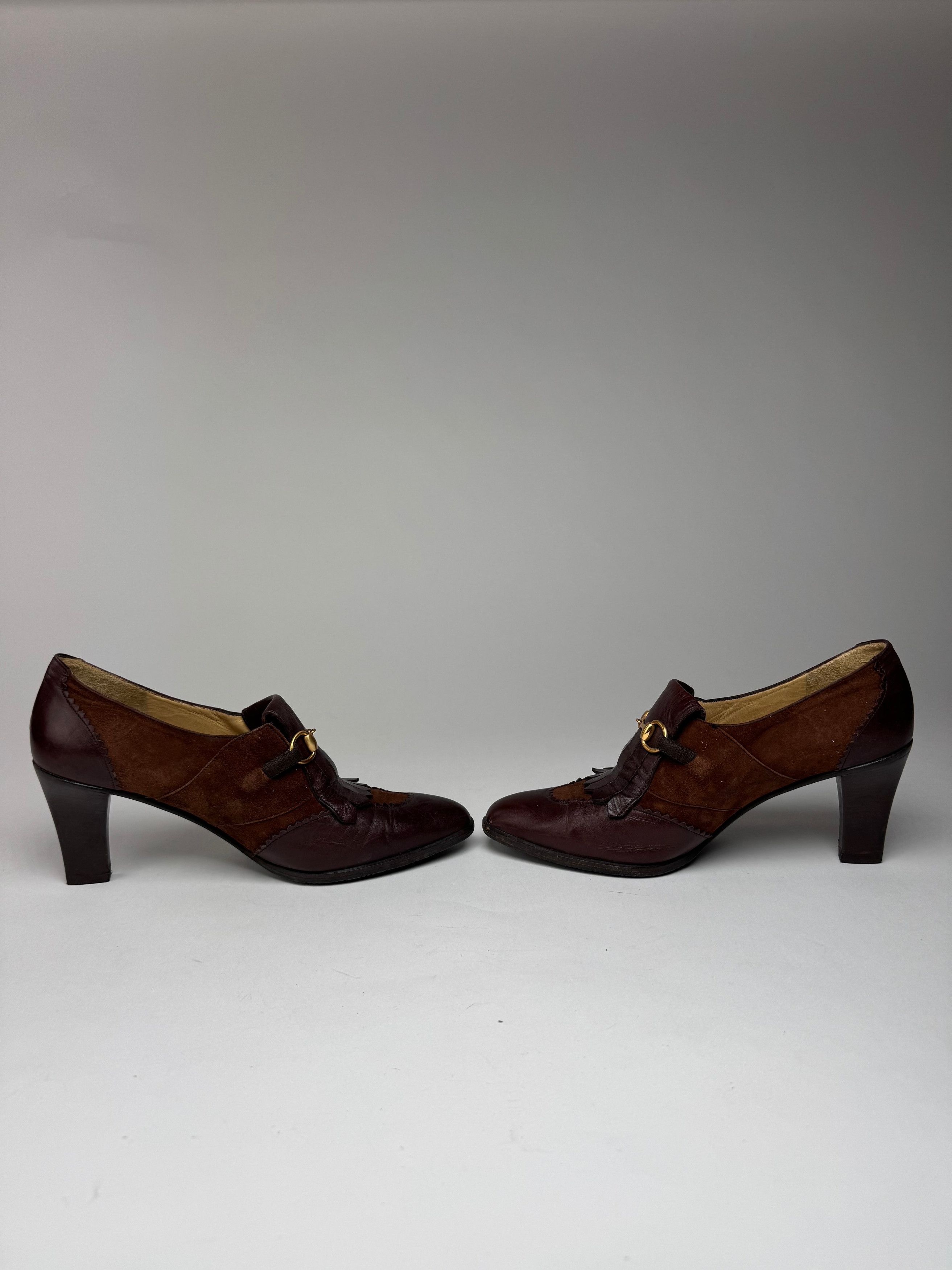 Gucci Vintage Horsebit Leather Pumps 38 Size US 7 / IT 37 - 6 Thumbnail
