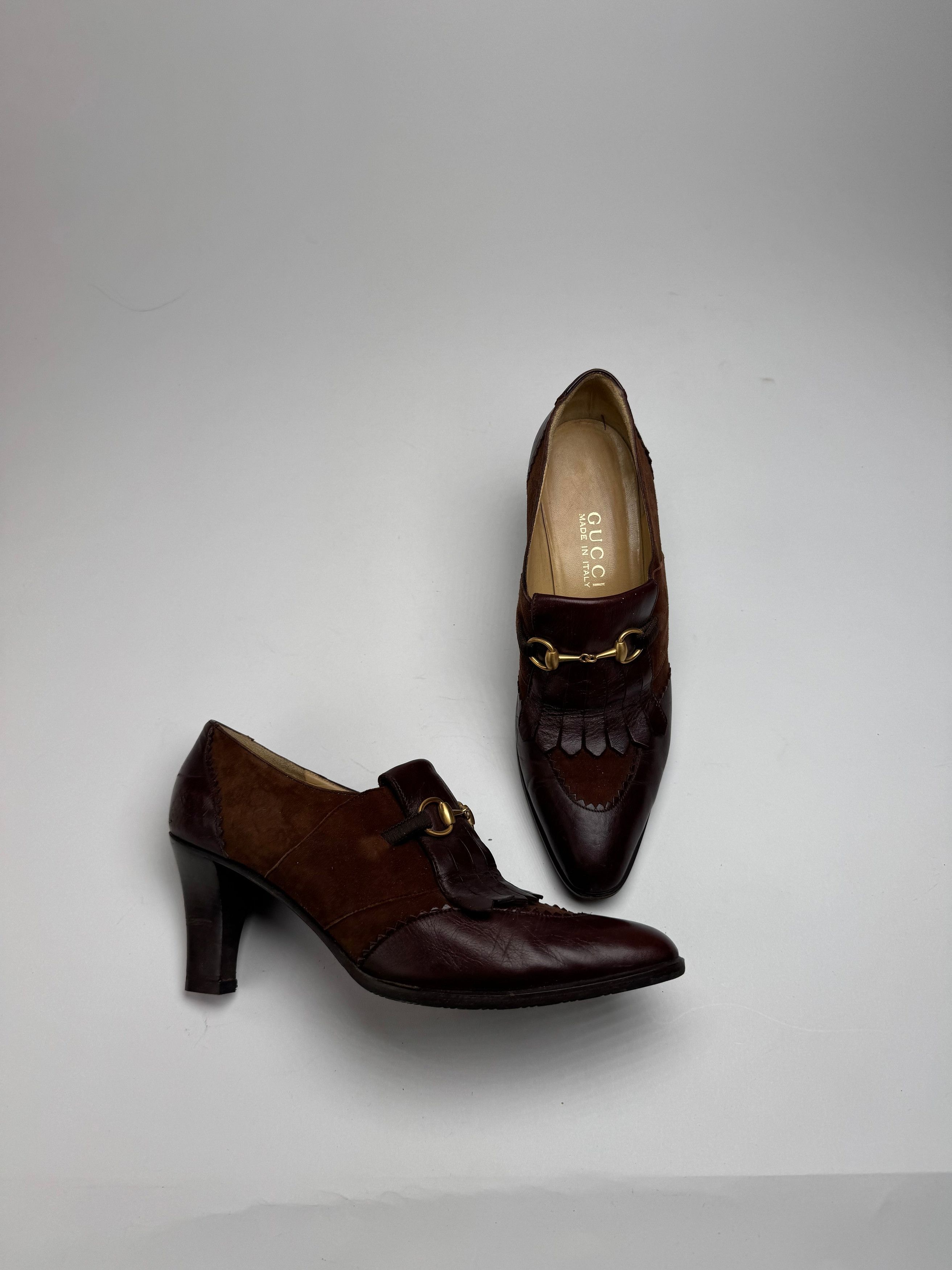 Gucci Vintage Horsebit Leather Pumps 38 Size US 7 / IT 37 - 8 Thumbnail