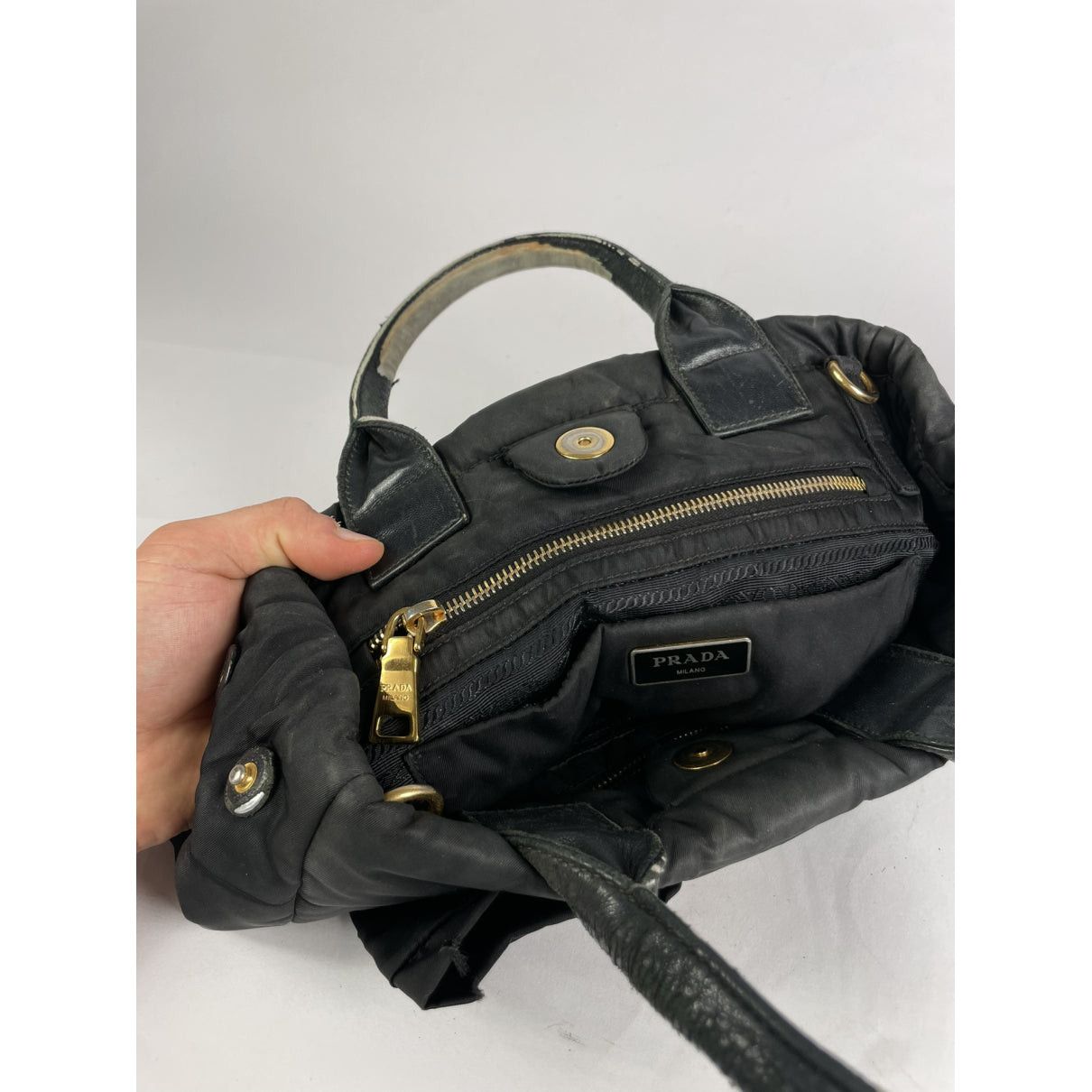 Diagramme Black Polyester Handbag