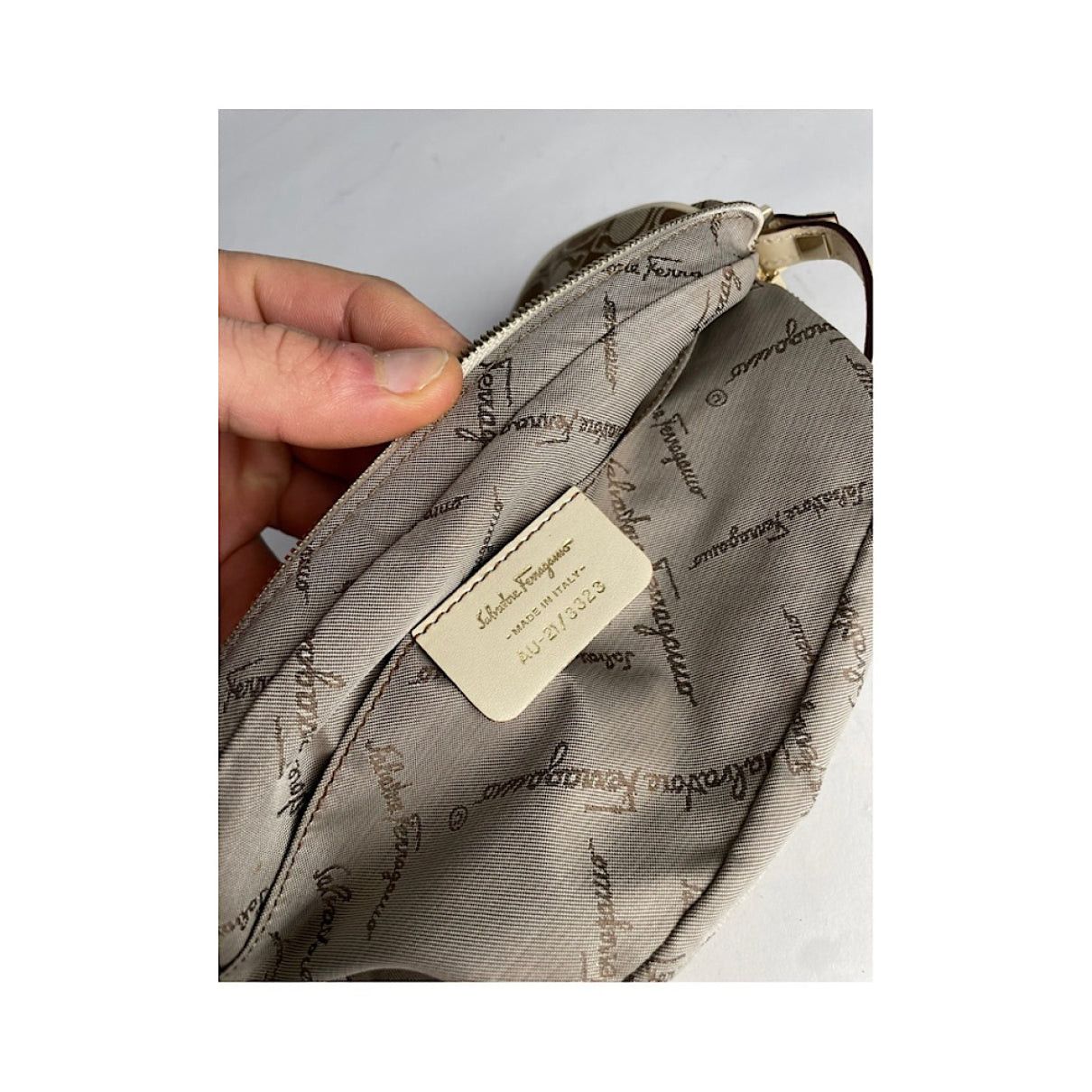 Salvatore Ferragamo Beige Polyester Handbag Size ONE SIZE - 5 Thumbnail