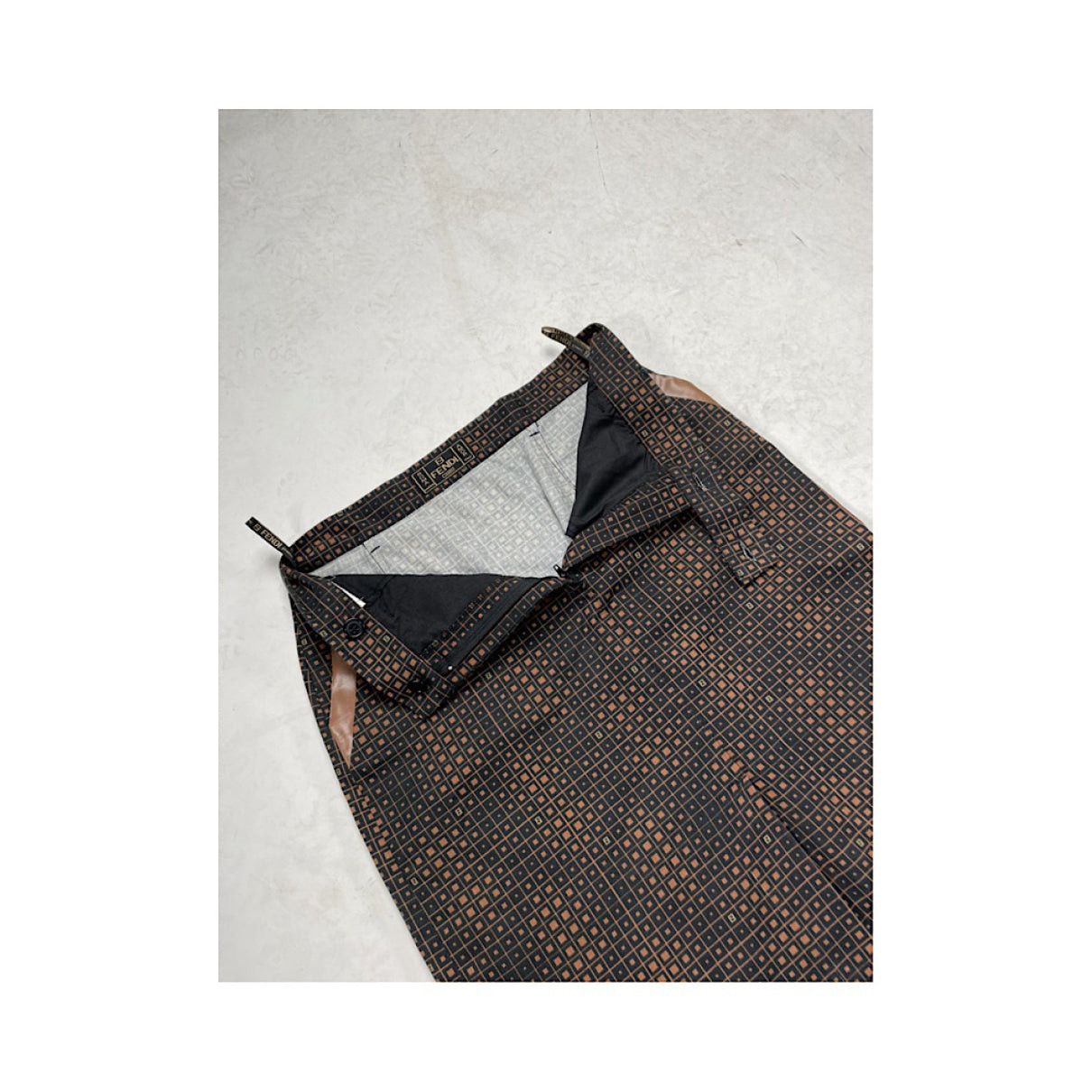 Fendi Brown Cotton Skirt Size 27" / US 4 / IT 40 - 4 Thumbnail