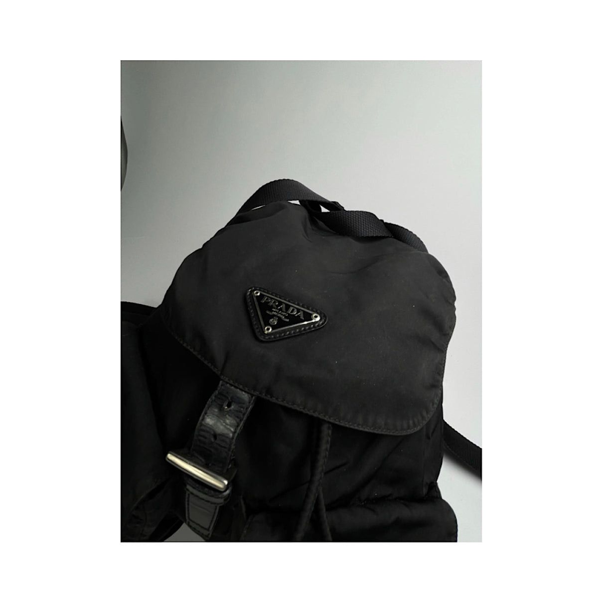 Prada Black Polyester Backpack Size ONE SIZE - 4 Thumbnail