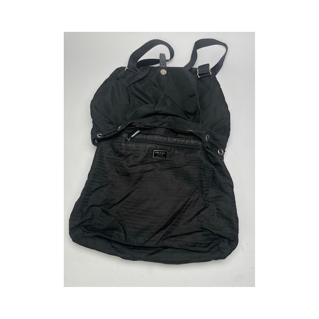 Prada Black Polyester Backpack Size ONE SIZE - 2 Thumbnail