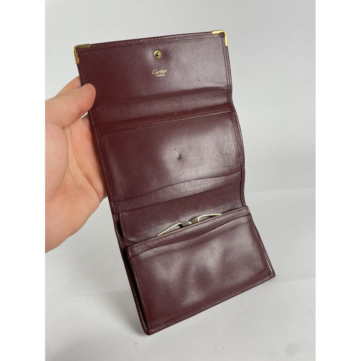 Cartier Burgundy Patent Leather Wallet Size ONE SIZE - 3 Thumbnail