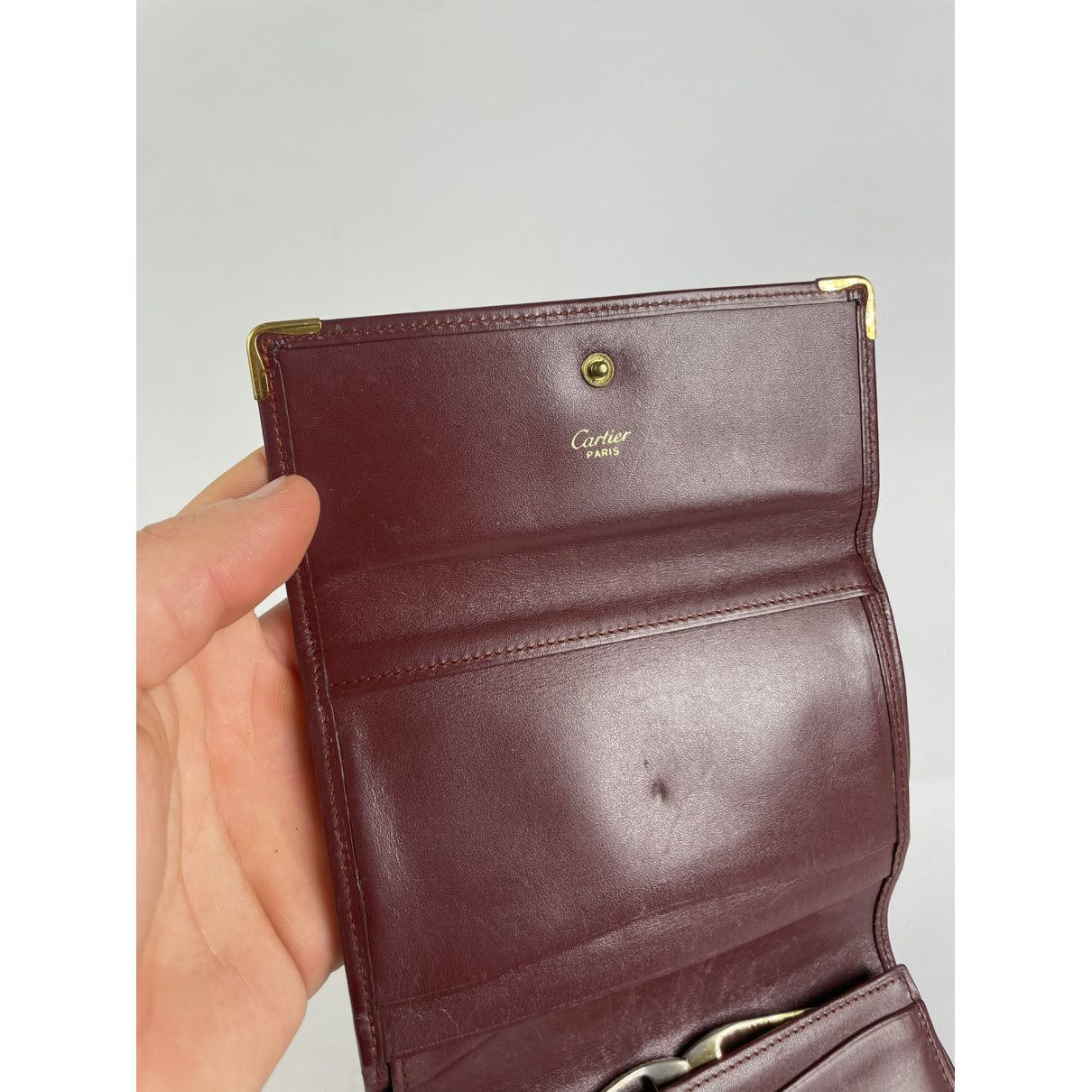 Cartier Burgundy Patent Leather Wallet Size ONE SIZE - 4 Thumbnail