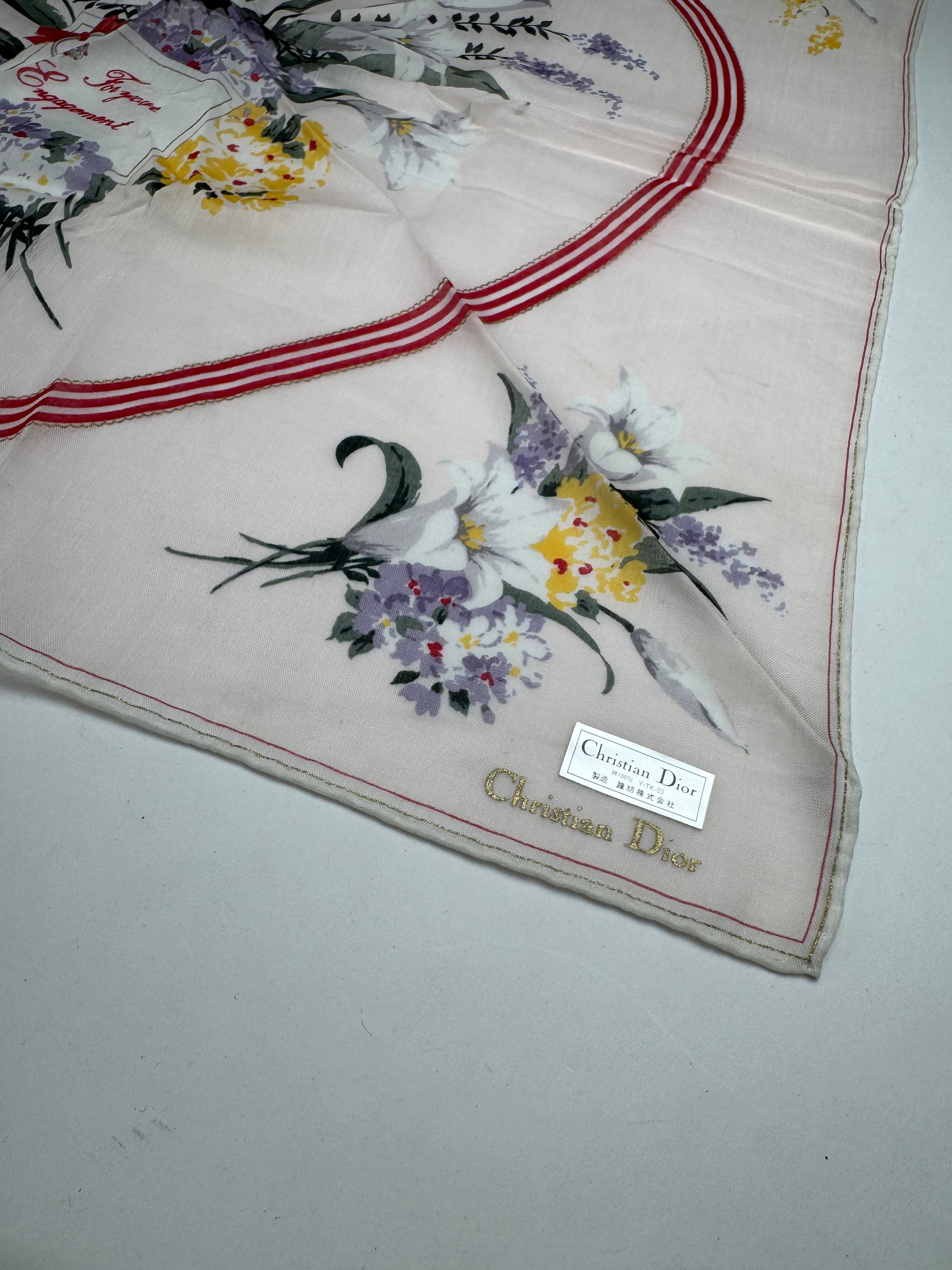 Dior Vintage Christian Silk Scarf engagement Size ONE SIZE - 9 Thumbnail