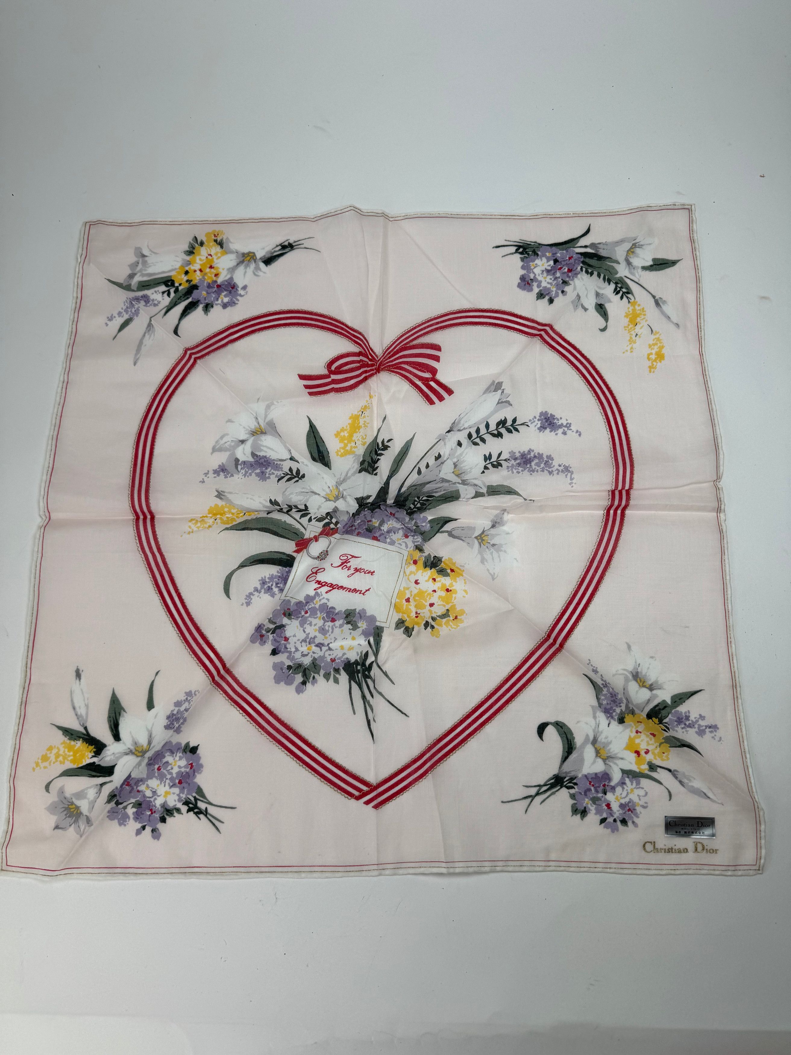 Dior Vintage Christian Silk Scarf engagement Size ONE SIZE - 3 Thumbnail