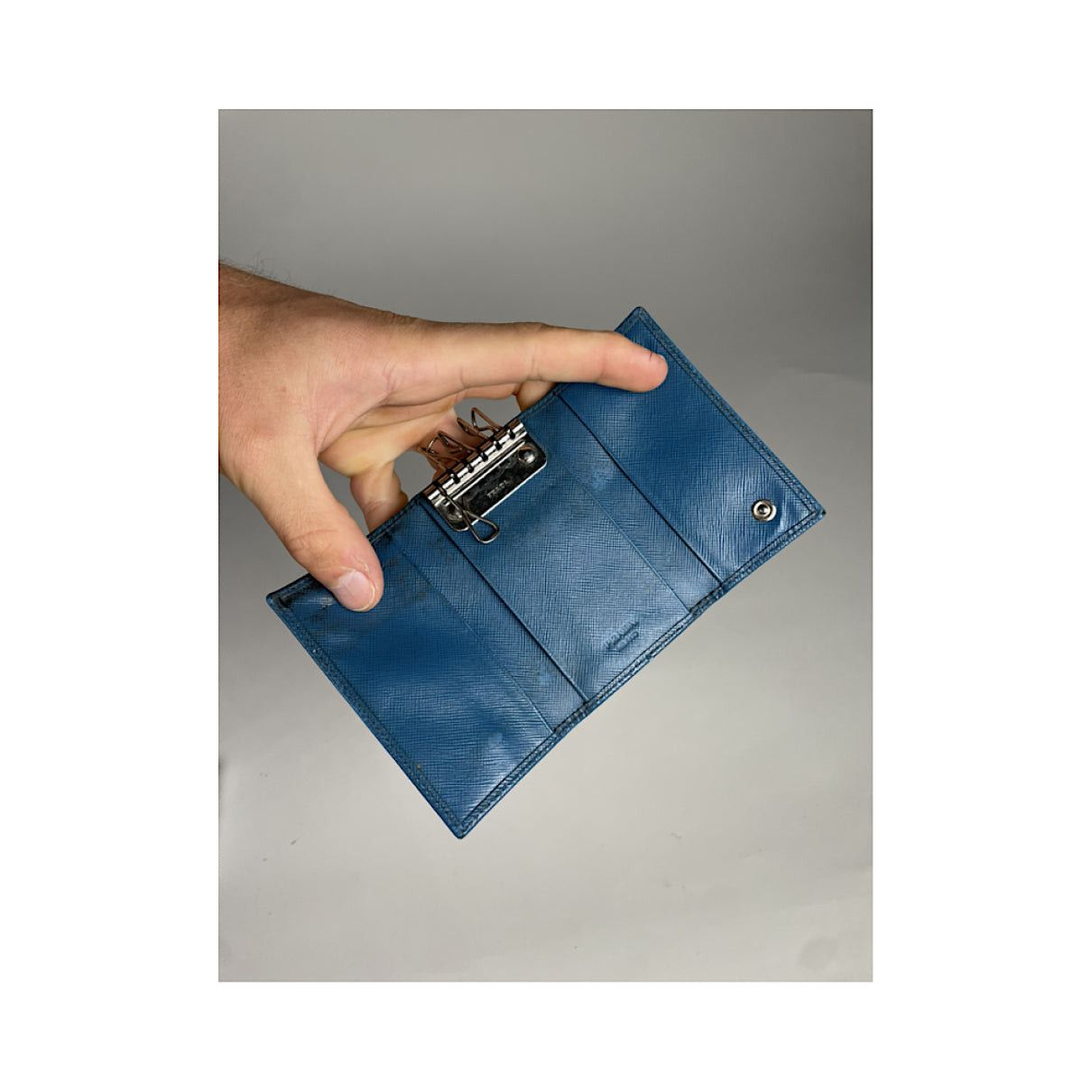 Prada Blue Leather Purse Size ONE SIZE - 4 Thumbnail