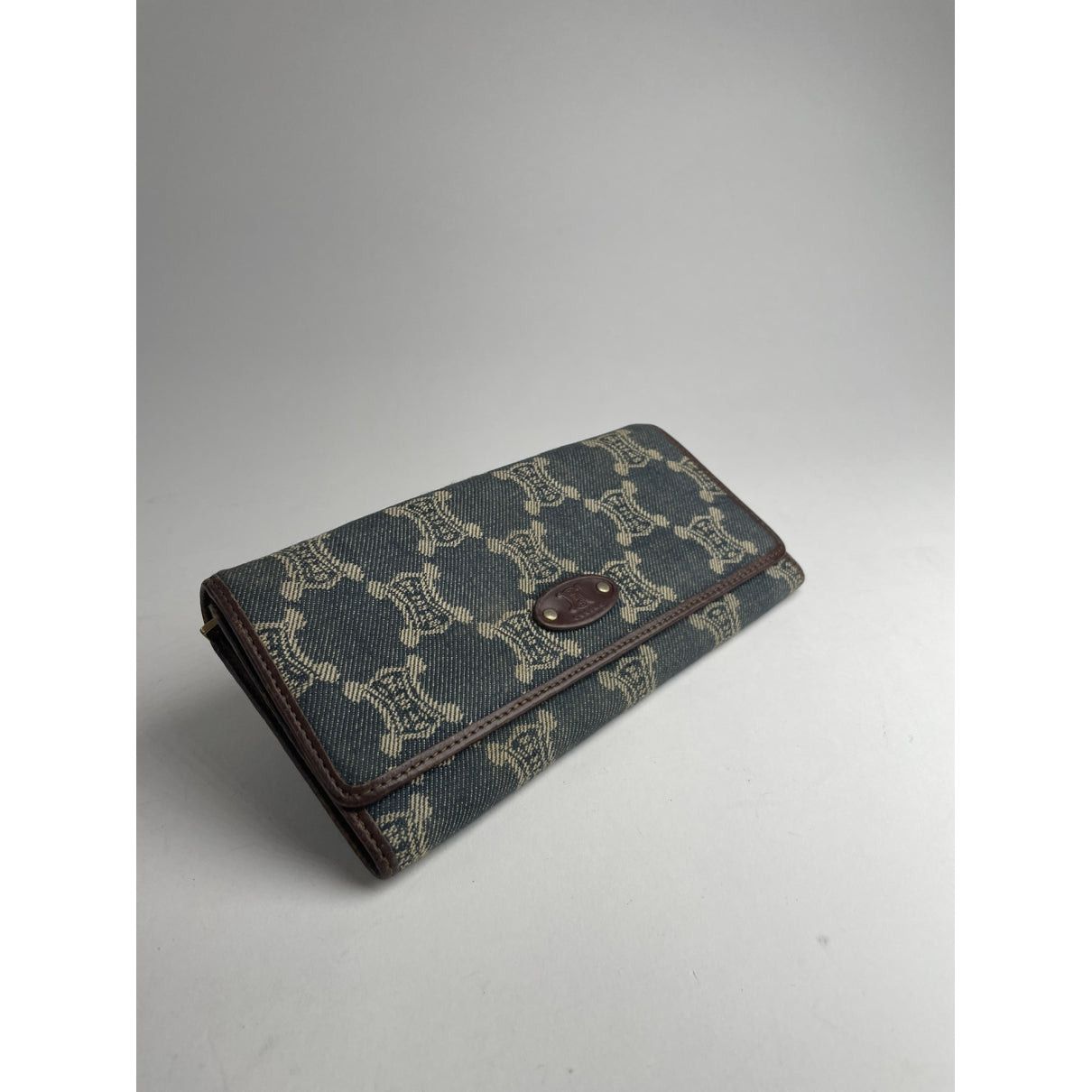 Celine Triomphe Blue Denim - Jeans Wallet Size ONE SIZE - 3 Thumbnail
