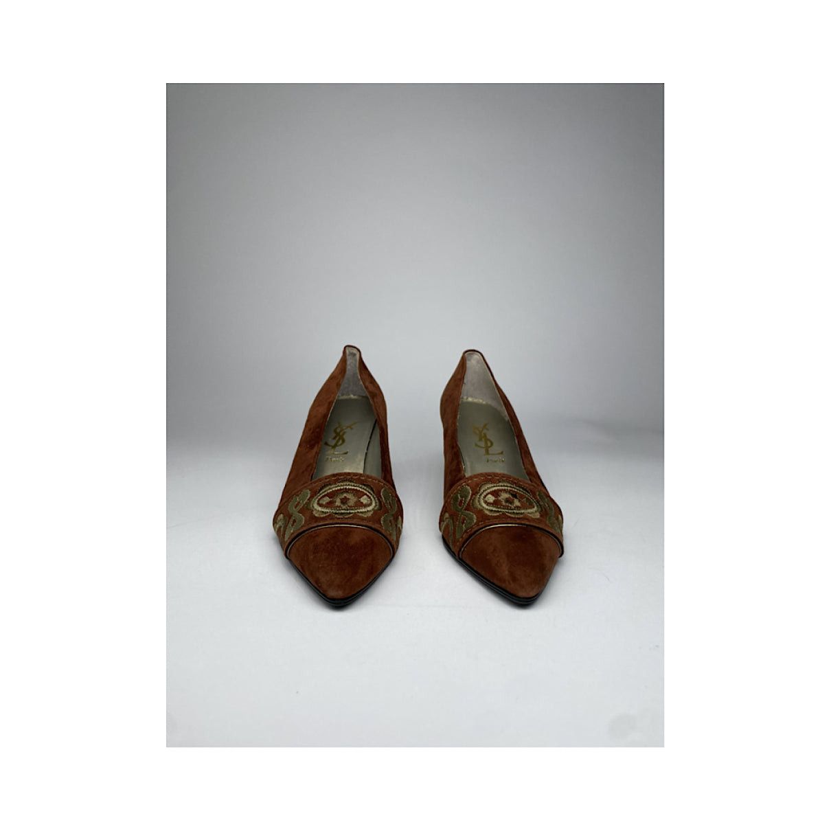 Other Saint Laurent Anja Brown Leather Heel Size US 4.5 / IT 34.5 - 4 Thumbnail