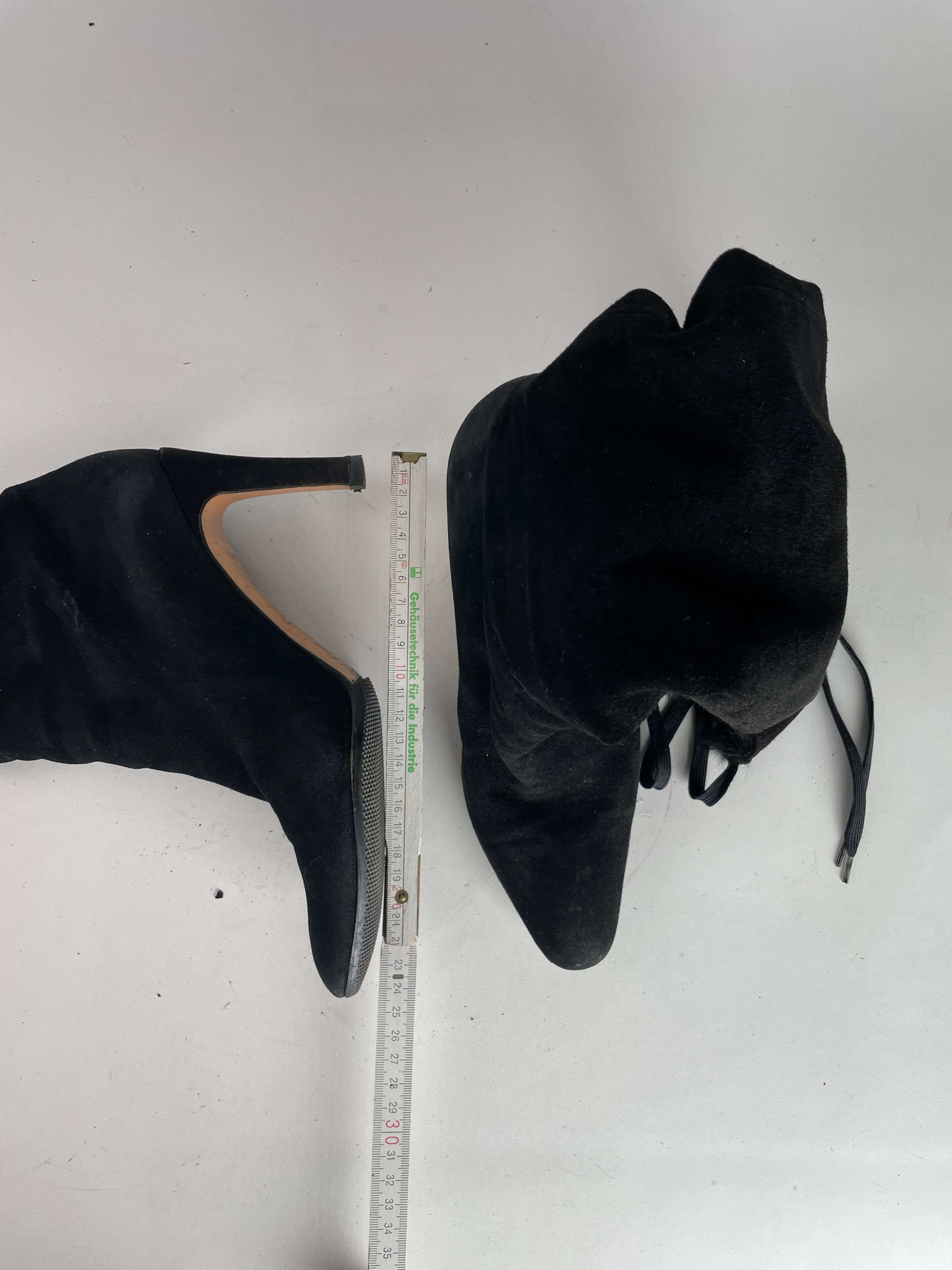 Gucci Vintage Fur / Leather Heeled Boots Black EU38C Size US 7 / IT 37 - 6 Thumbnail