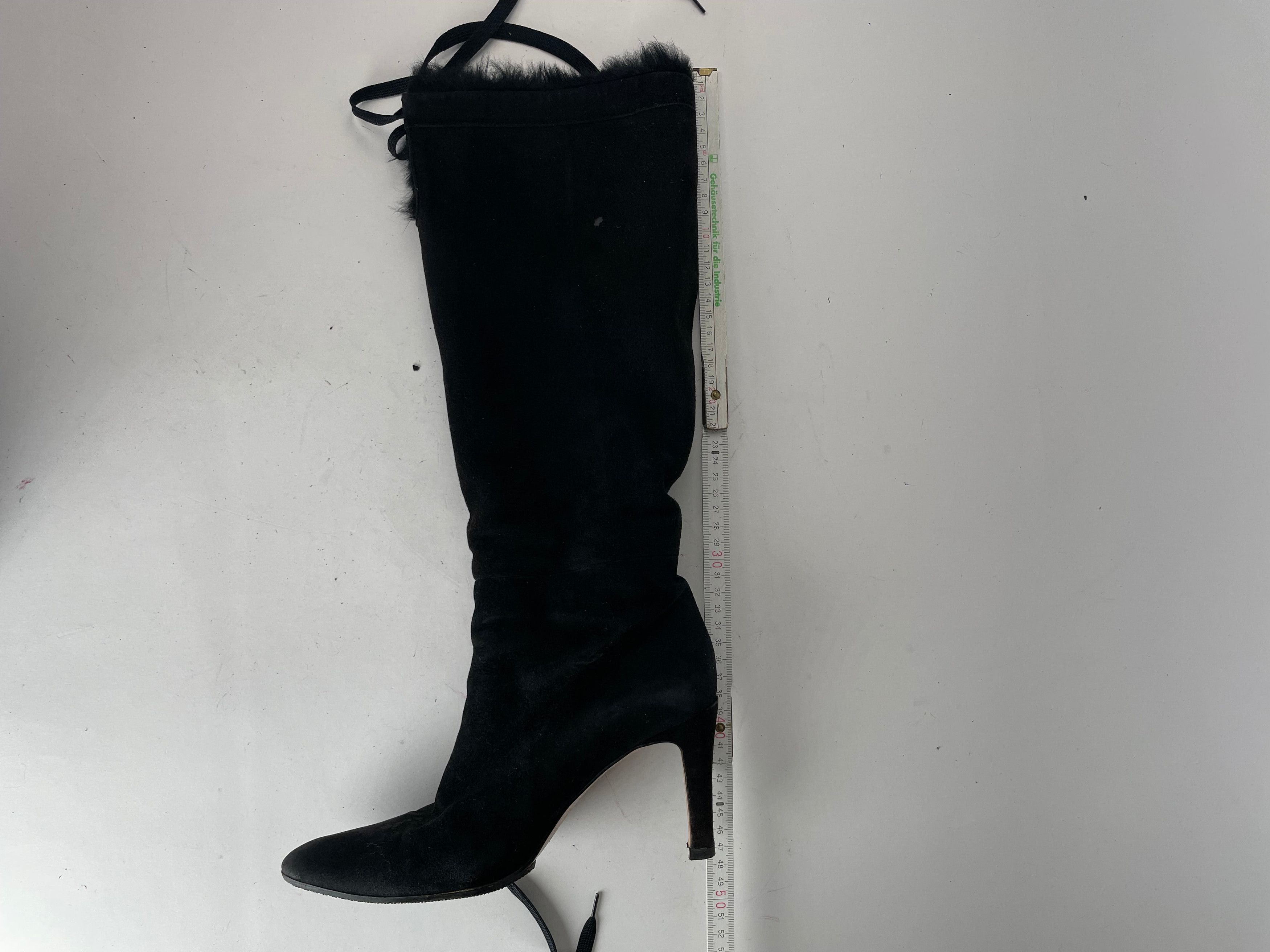 Gucci Vintage Fur / Leather Heeled Boots Black EU38C Size US 7 / IT 37 - 5 Thumbnail