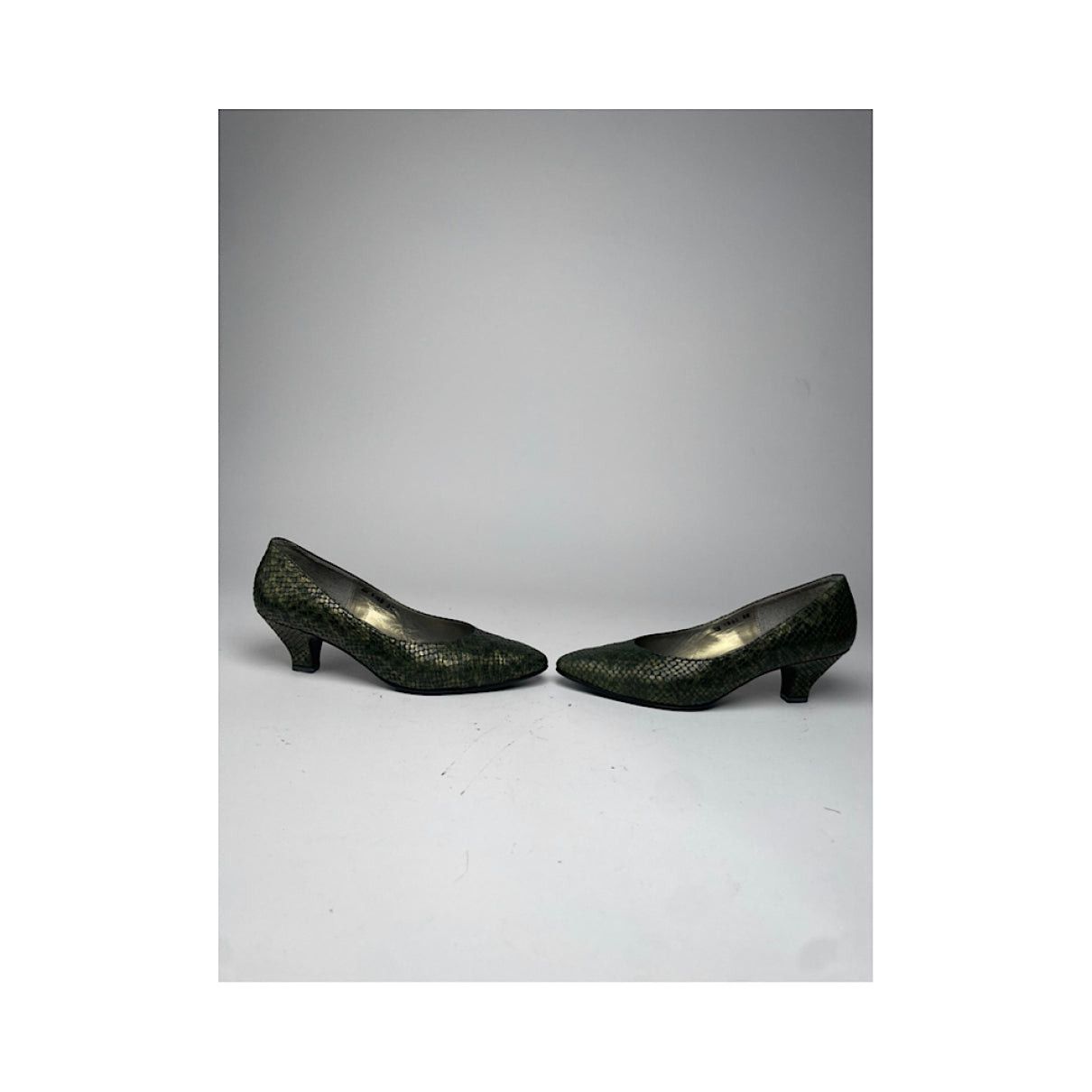Yves Saint Laurent Green Leather Heel Size US 5 / IT 35 - 4 Thumbnail