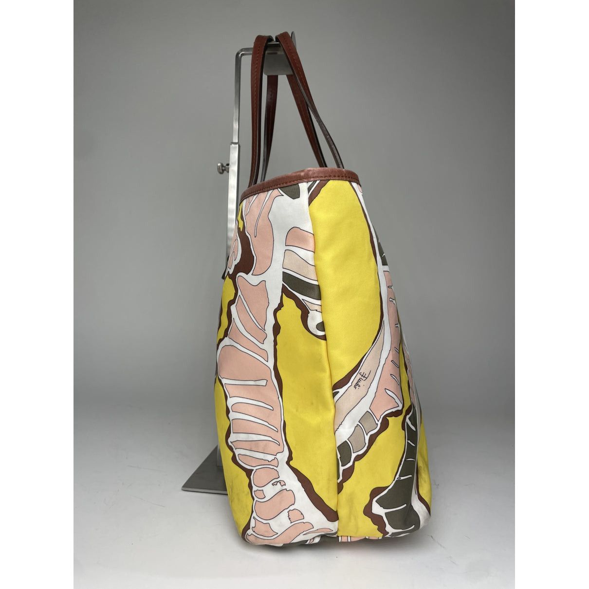 Emilio Pucci Yellow Cotton Handbag Size ONE SIZE - 5 Thumbnail