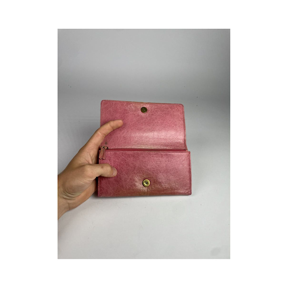 Balenciaga Pink Leather Wallet Size ONE SIZE - 4 Thumbnail