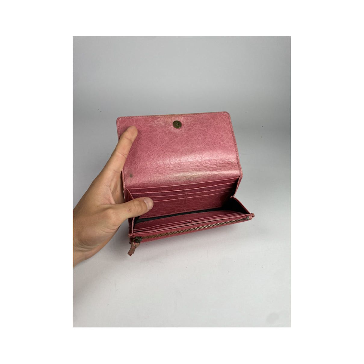 Balenciaga Pink Leather Wallet Size ONE SIZE - 5 Thumbnail