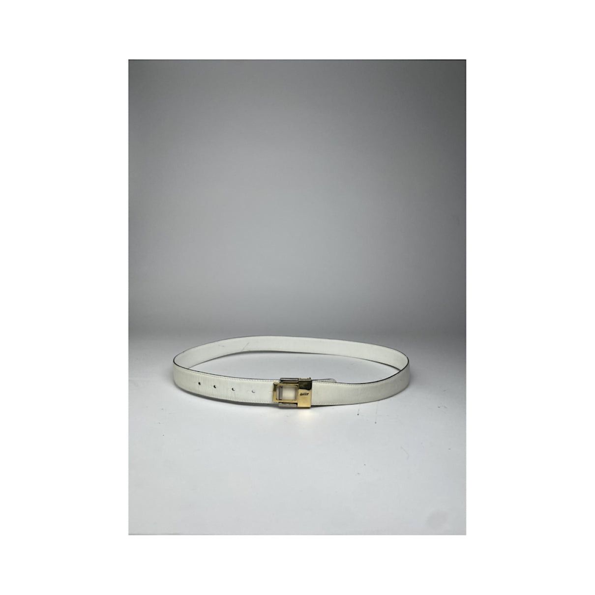 Bally White Leather Belt Size ONE SIZE - 5 Thumbnail