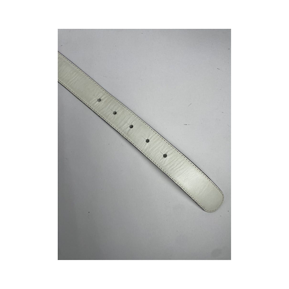 Bally White Leather Belt Size ONE SIZE - 2 Thumbnail