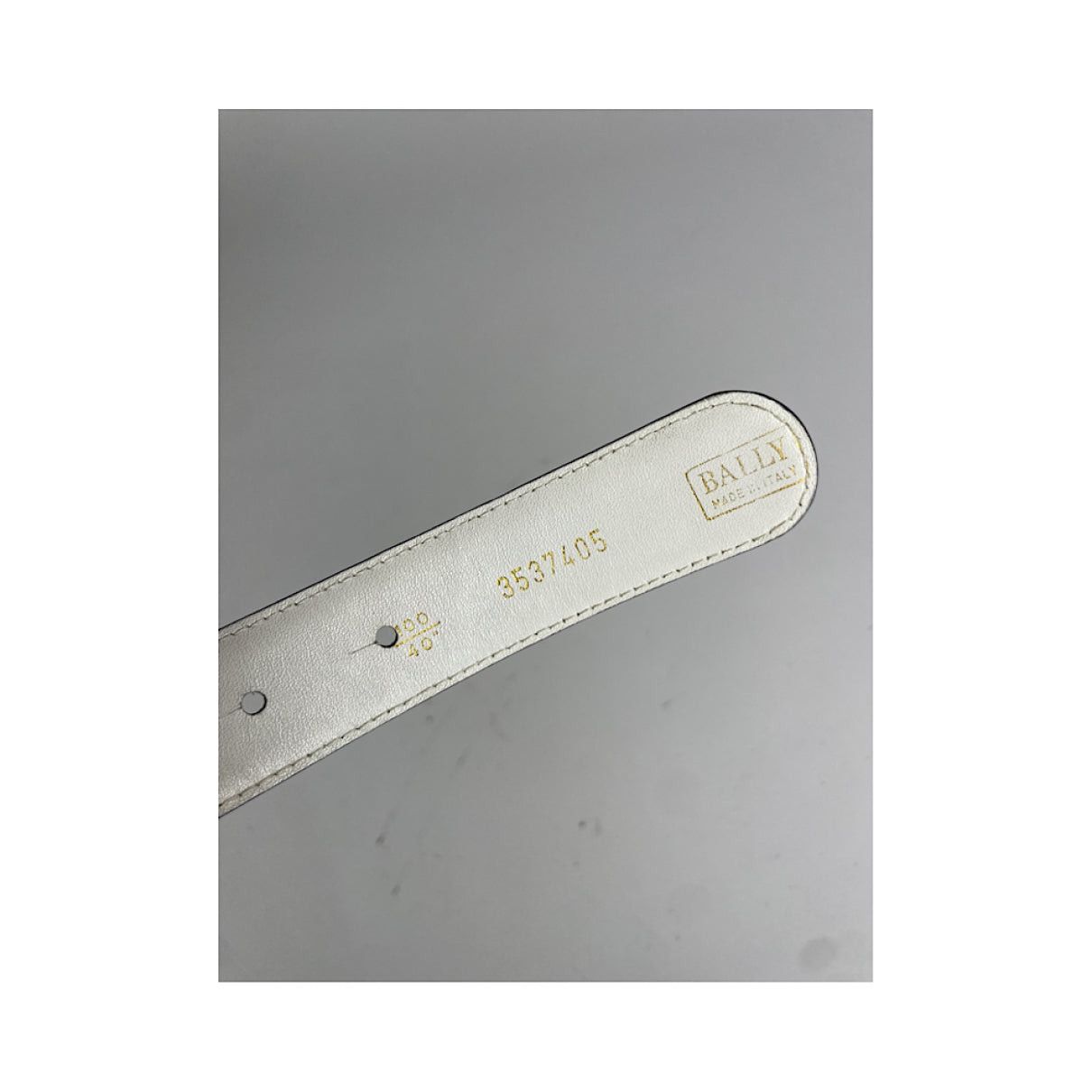 Bally White Leather Belt Size ONE SIZE - 4 Thumbnail