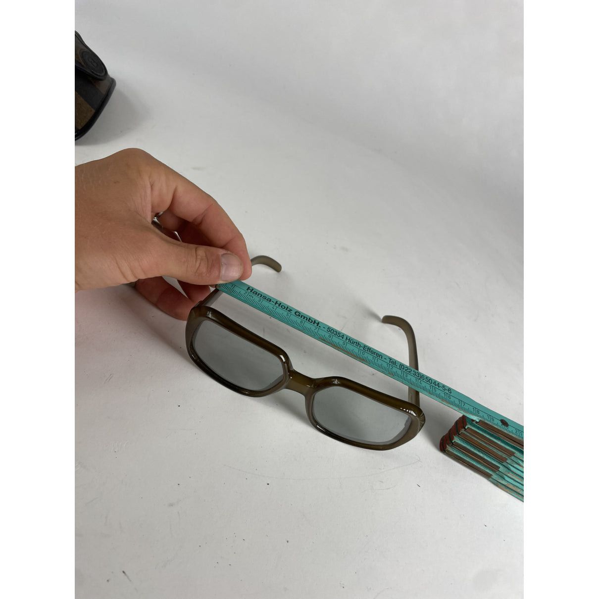 Khaki Plastic Sunglasses