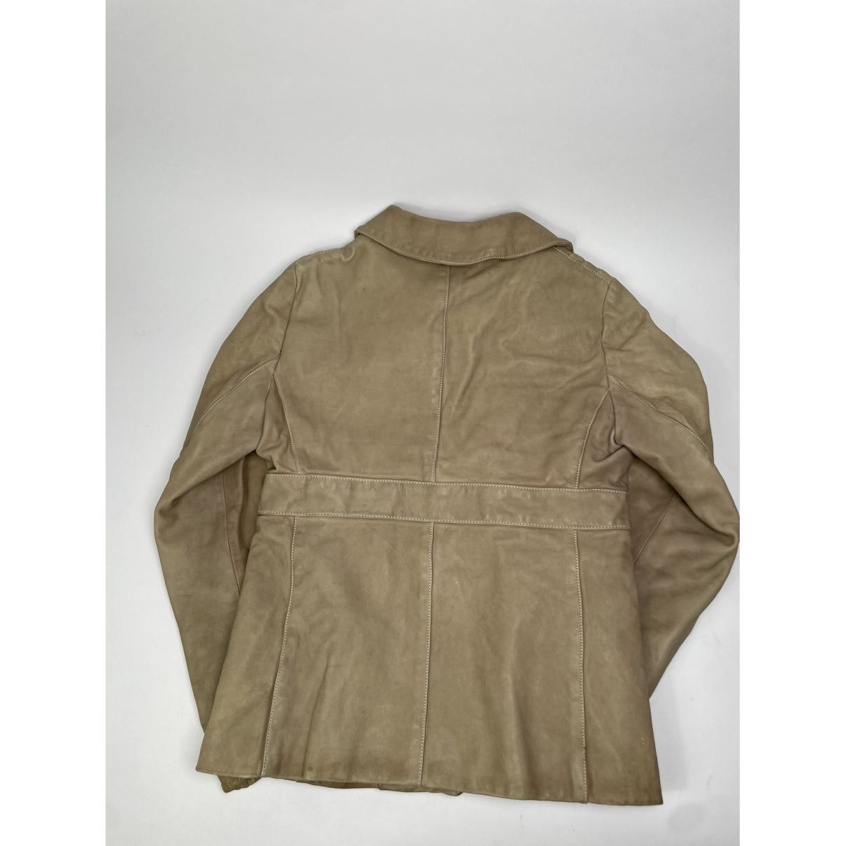 Marni Beige Leather Coat Size M / US 6-8 / IT 42-44 - 3 Thumbnail