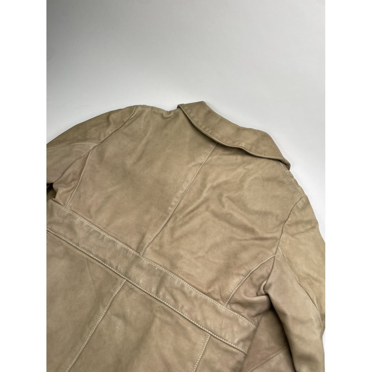 Marni Beige Leather Coat Size M / US 6-8 / IT 42-44 - 4 Thumbnail