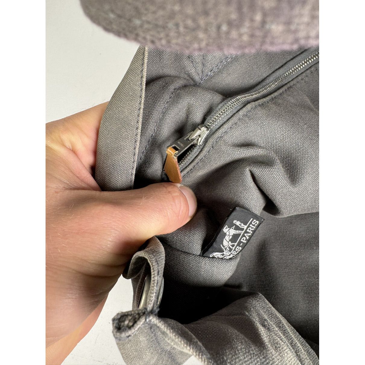 Other Hermès Grey Cotton Handbag Size ONE SIZE - 5 Thumbnail