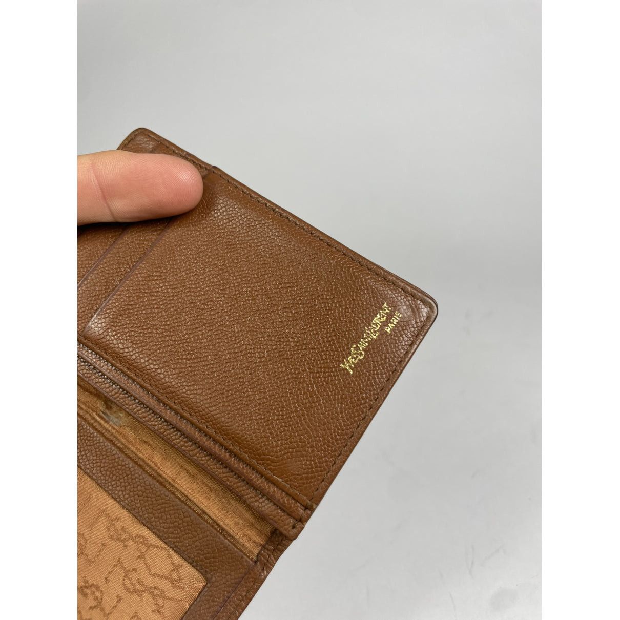 Yves Saint Laurent Brown Leather Purse Size ONE SIZE - 5 Thumbnail