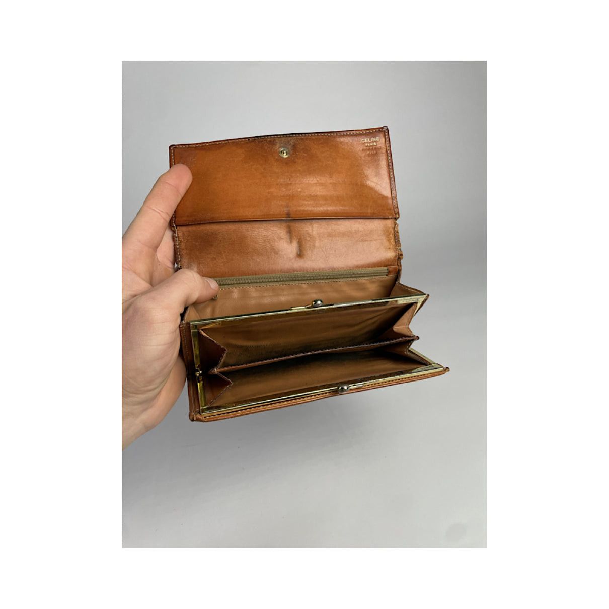 Celine Triomphe Brown Leather Wallet Size ONE SIZE - 5 Thumbnail