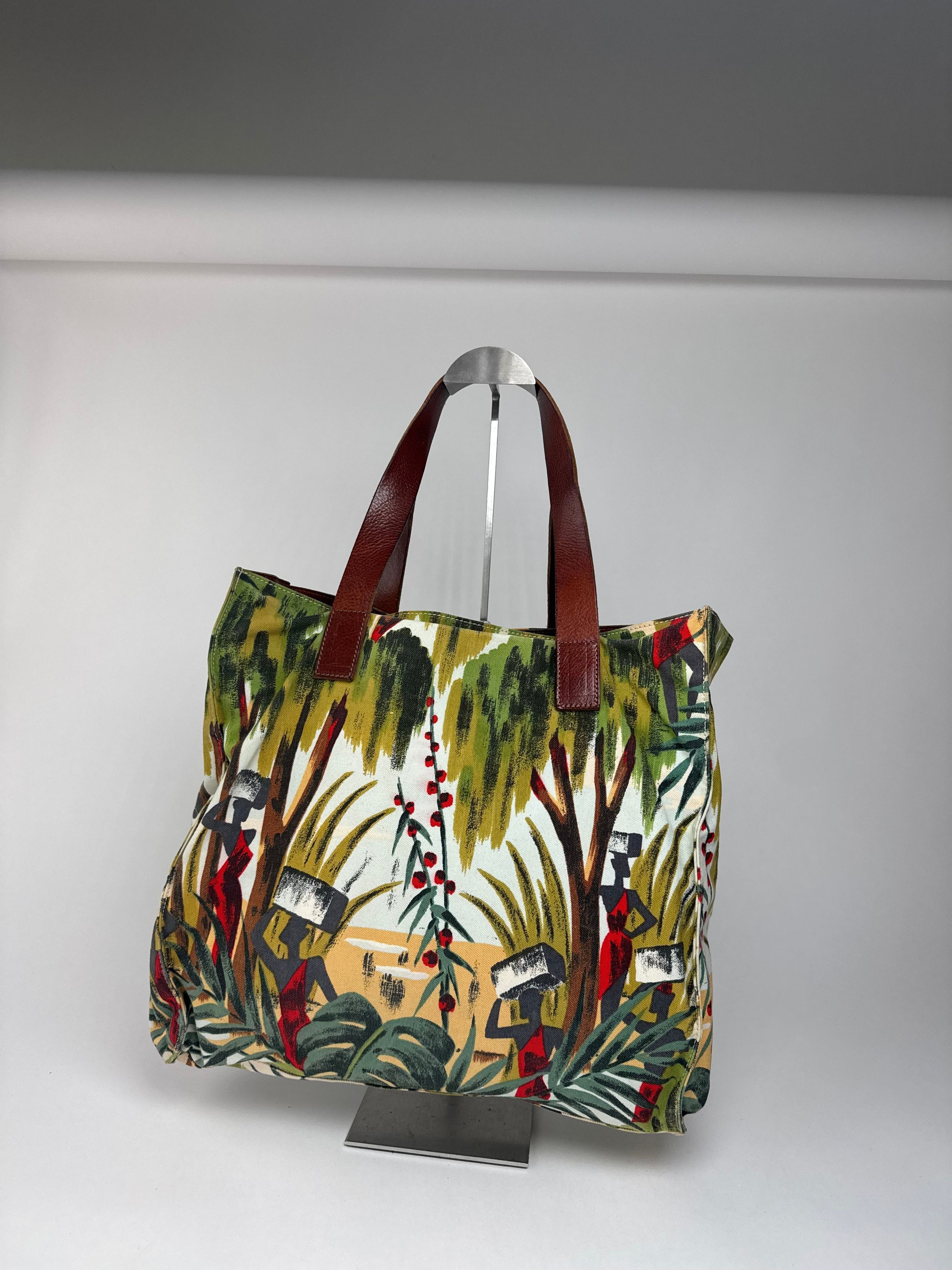 Marni Vintage Canvas Floral Shopper Bag Size ONE SIZE - 8 Thumbnail