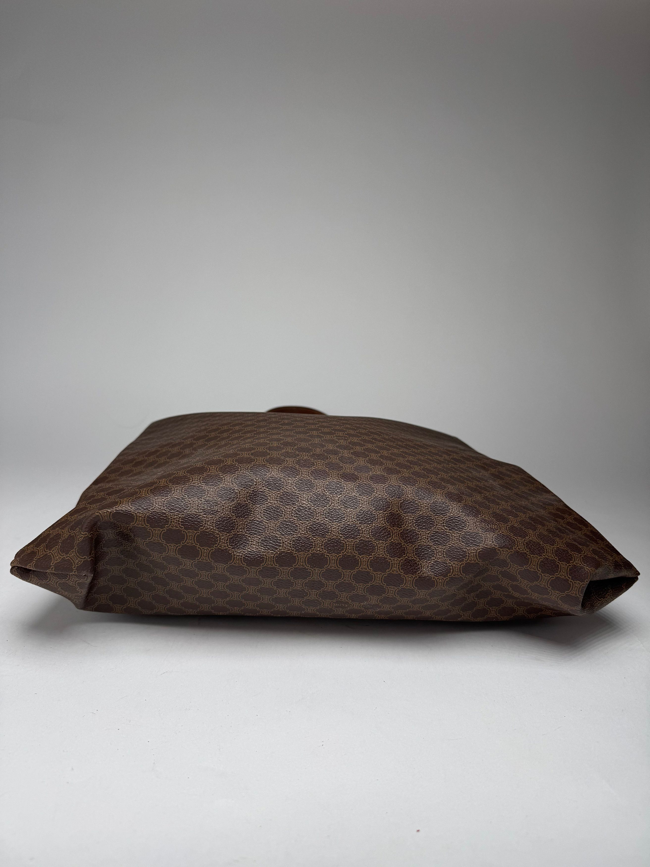 Celine Vintage Paris Big Bag Leather Monogram Shopper Bag Brown Size ONE SIZE - 11 Thumbnail