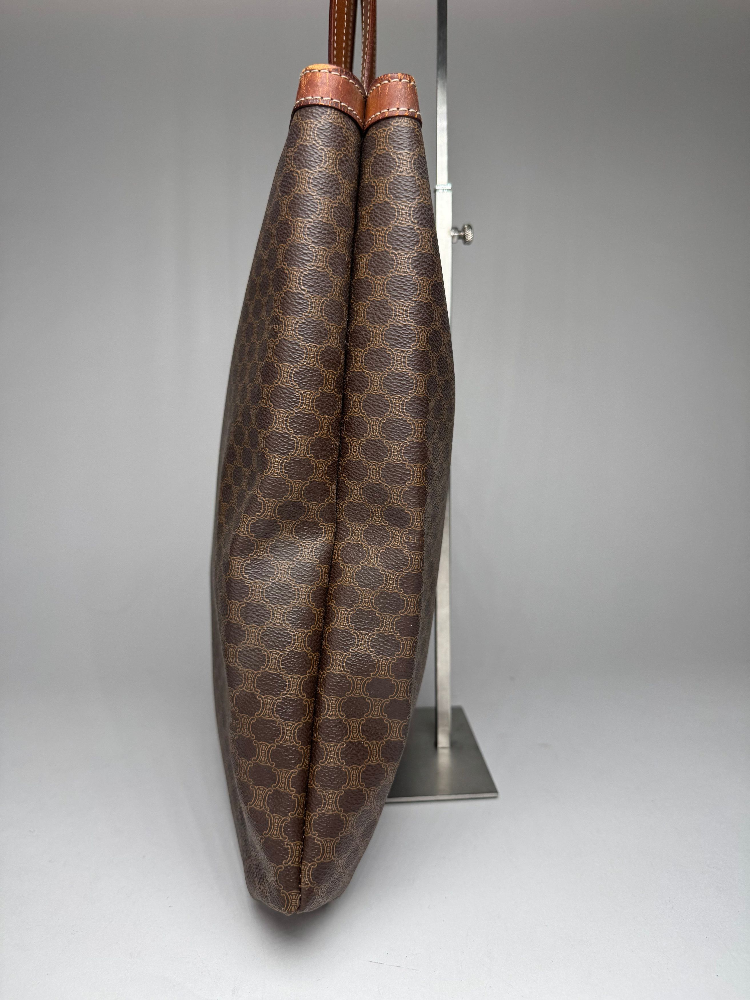 Celine Vintage Paris Big Bag Leather Monogram Shopper Bag Brown Size ONE SIZE - 8 Thumbnail