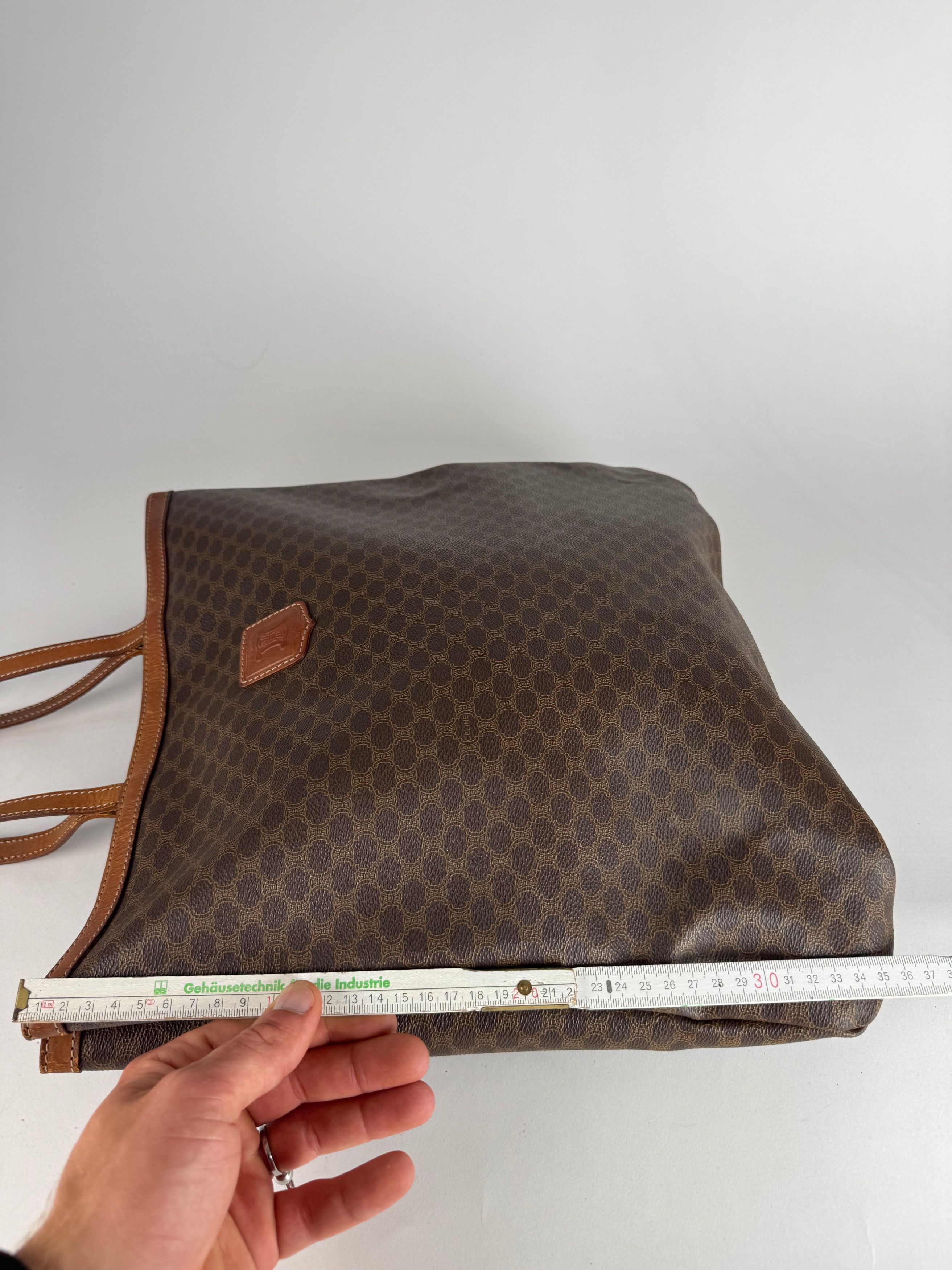 Celine Vintage Paris Big Bag Leather Monogram Shopper Bag Brown Size ONE SIZE - 13 Thumbnail