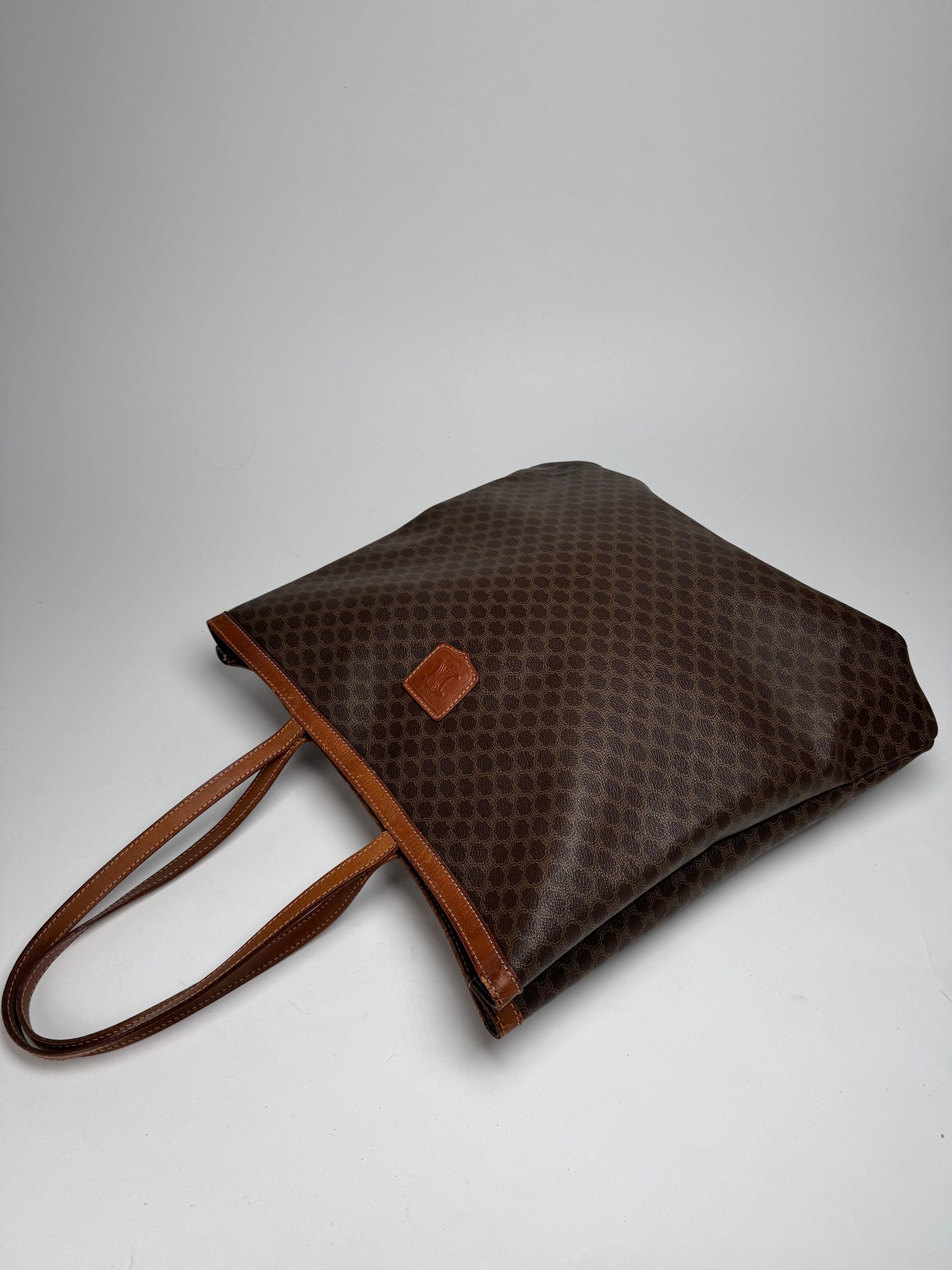 Celine Vintage Paris Big Bag Leather Monogram Shopper Bag Brown Size ONE SIZE - 10 Thumbnail