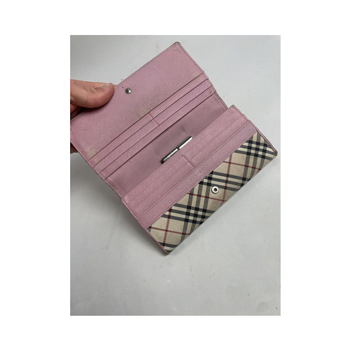 Burberry Pink Leather Wallet Size ONE SIZE - 4 Thumbnail