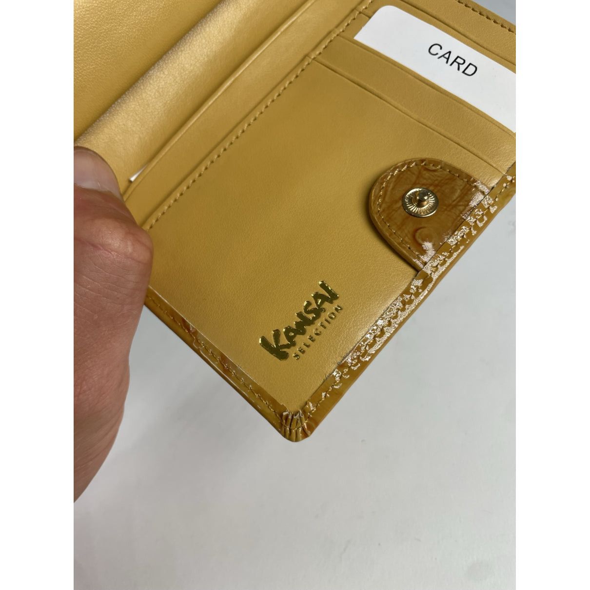 Kansai Yamamoto Yellow Patent Leather Wallet Size ONE SIZE - 4 Thumbnail