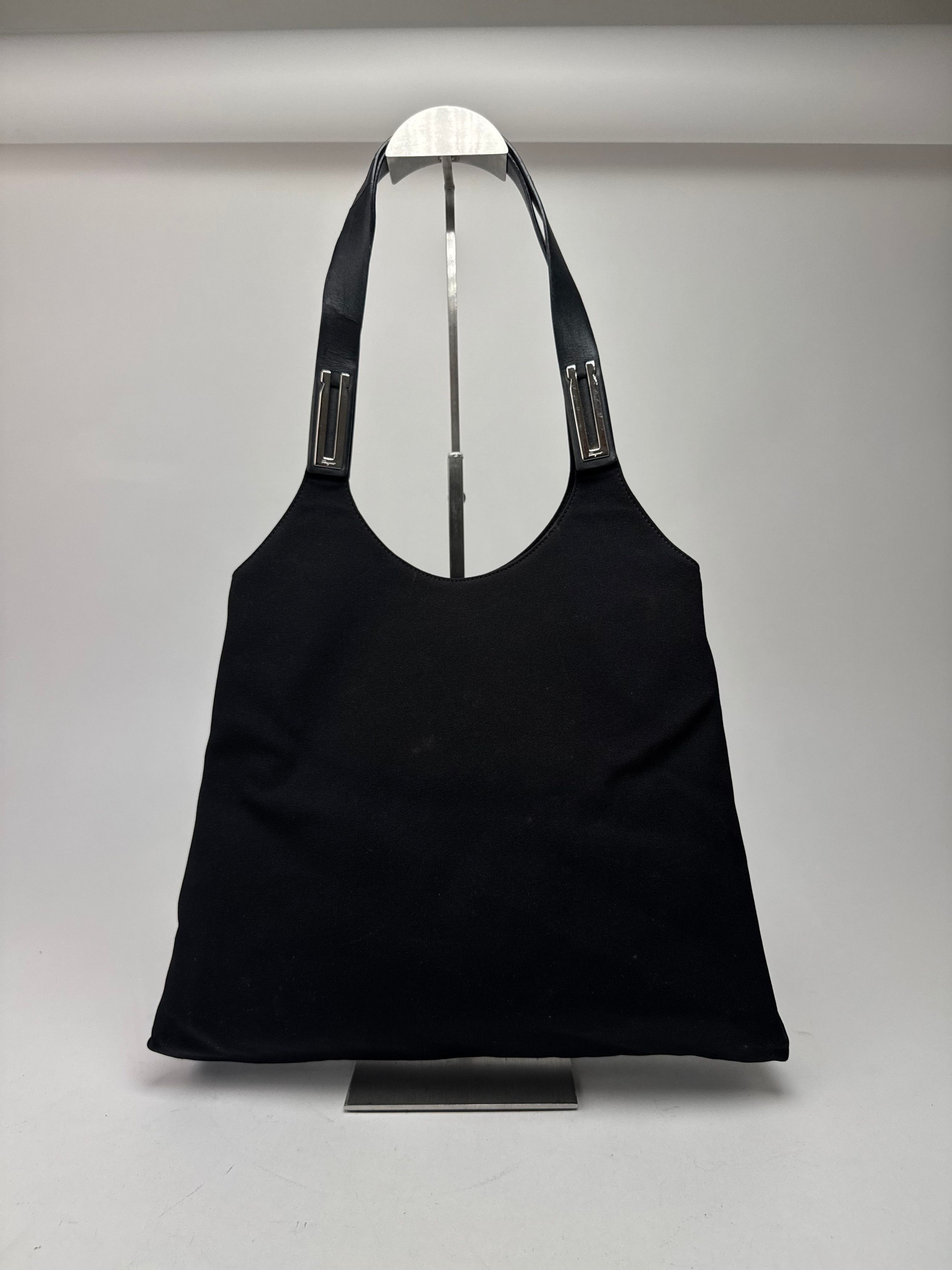 Salvatore Ferragamo Vintage Leather / Canvas Bag Black Size ONE SIZE - 9 Thumbnail